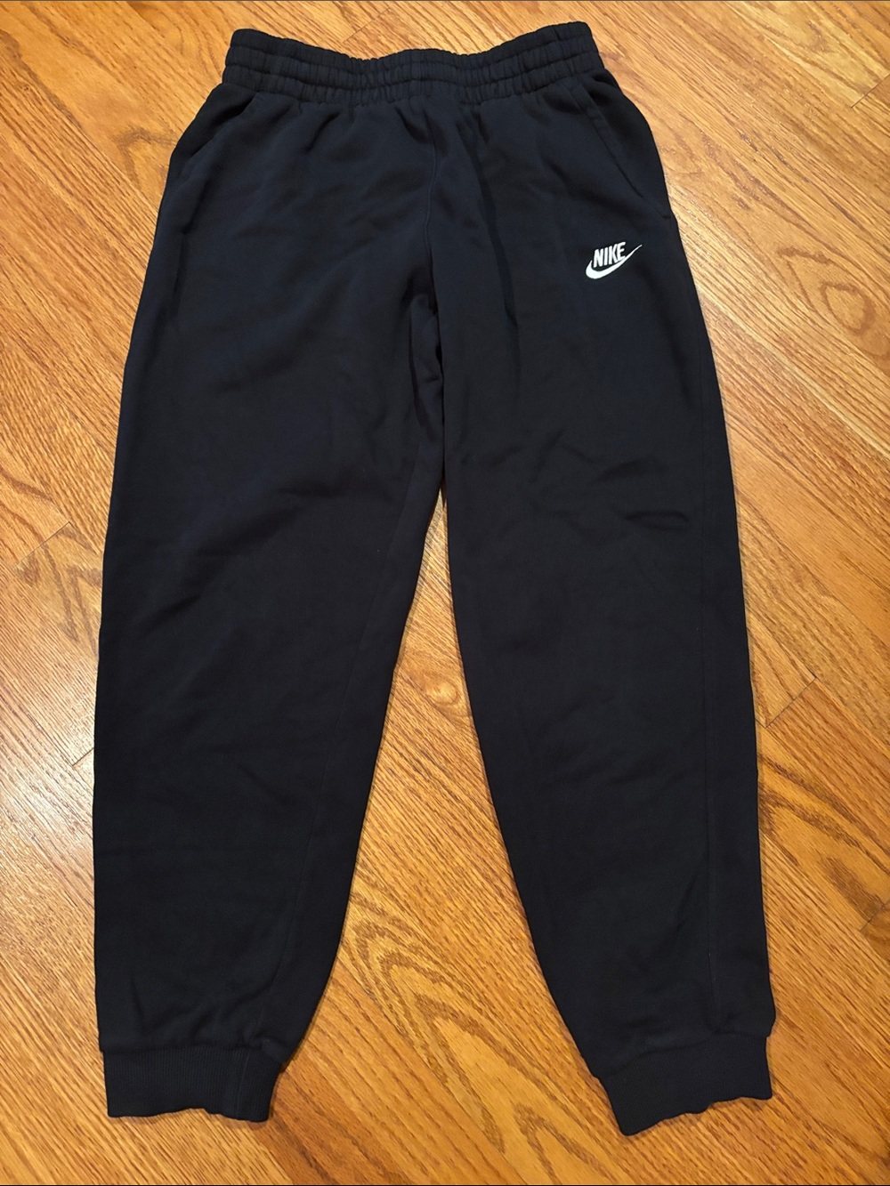 Nike Black Kids Joggers with White Swoosh